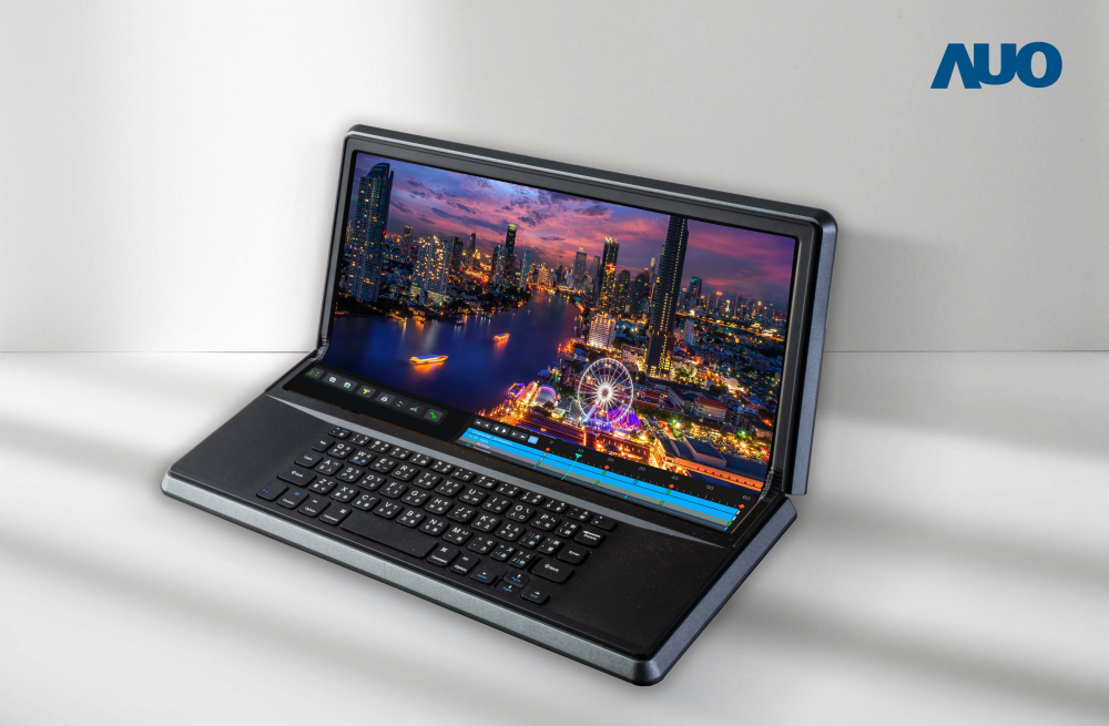 必一·运动(B-Sports)14.6吋Micro LED折迭显示屏幕，搭配半径4mm的弯折绞炼，以及高画素、高亮度、高对比度的显示技术特点，即便在大视角下仍保有绝佳色相与亮度