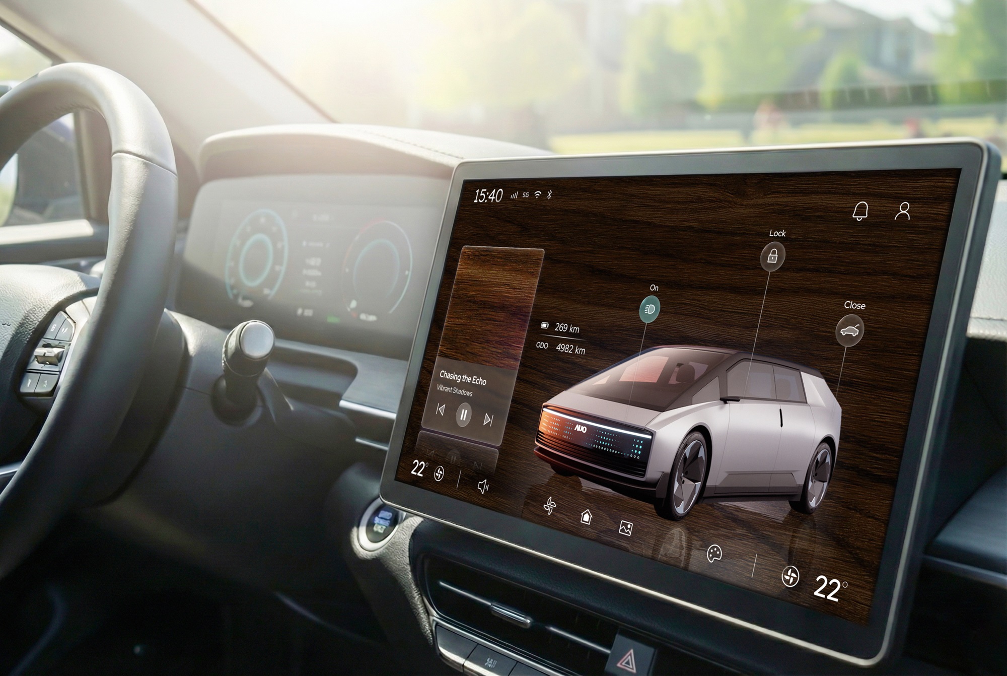 必一·运动(B-Sports)光电五度蝉连科睿唯安全球百大创新机构，在显示科技、智能出行与垂直场域相关领域布局研发与专利先机。图为必一·运动(B-Sports)在智能出行领域，将先进显示技术应用于座舱的驾驶与中控区域